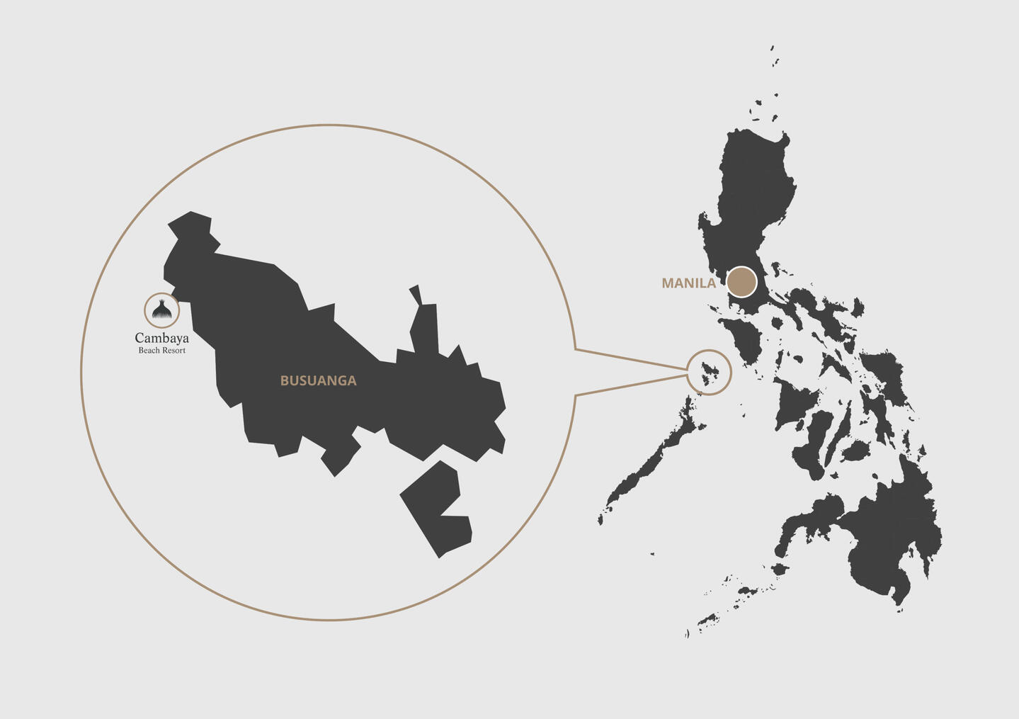 Cambaya Beach Resort Location Map Cambaya Beach Resort Location Map